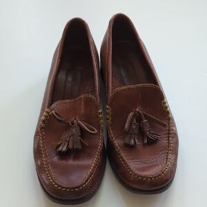 Cole Haan Brown Leather Tassel Loafers